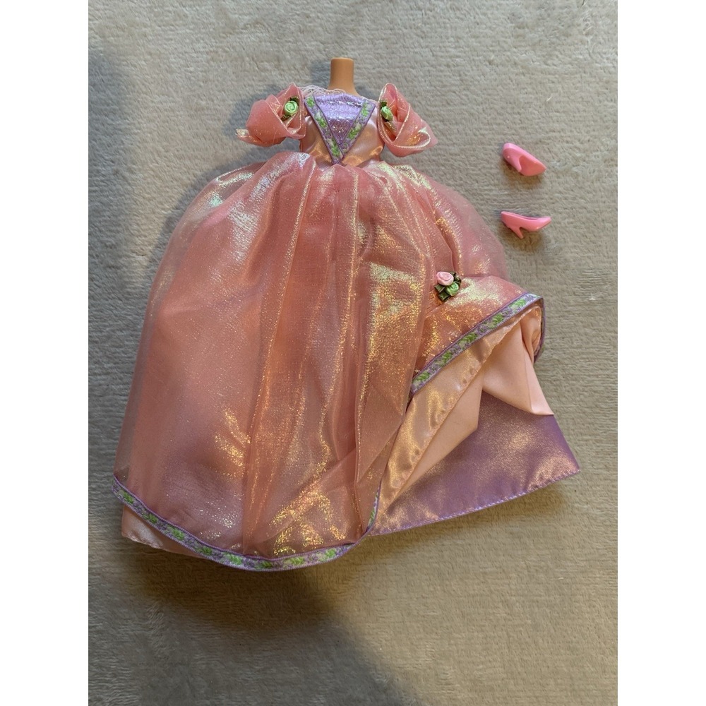 BARBIE COLLECTIBLES RAPUNZEL 2001 DOLL Pink Dress Gown Heels ONLY! # 53973